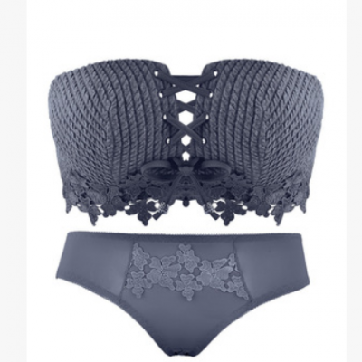 無肩帶內衣女無鋼圈聚攏防滑超薄款小文胸罩夏季天裹胸抹胸式套裝