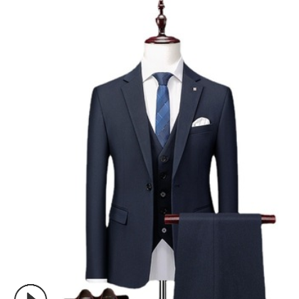 西服套裝男婚禮韓版三件套新郎伴郎團禮服時尚修身三件套男士西裝