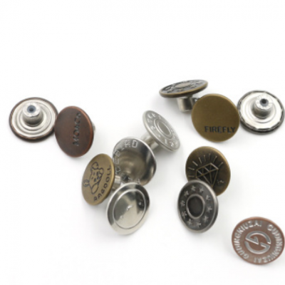 廠家現(xiàn)貨金屬固定頭牛仔鈕扣牛仔褲扣子女裝背帶褲工字扣紐扣