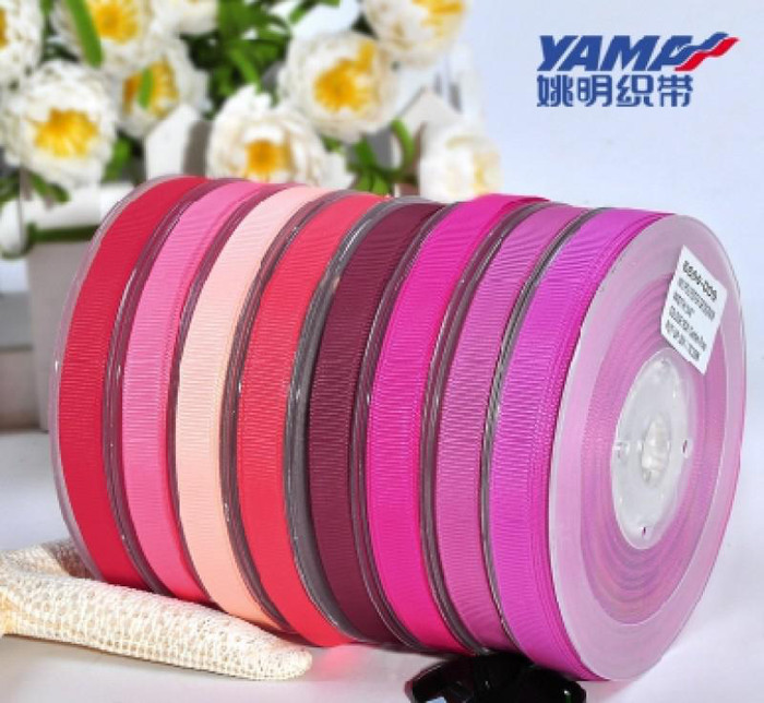 廈門姚明織帶 純色滌綸羅紋絲帶13mm 服裝輔料 紅色系10