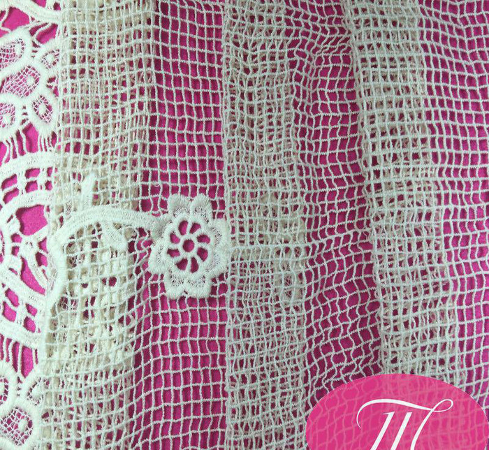 廣州瑪域仕 重工水溶蕾絲面料 純棉材質(zhì) 適用于服裝輔料直銷