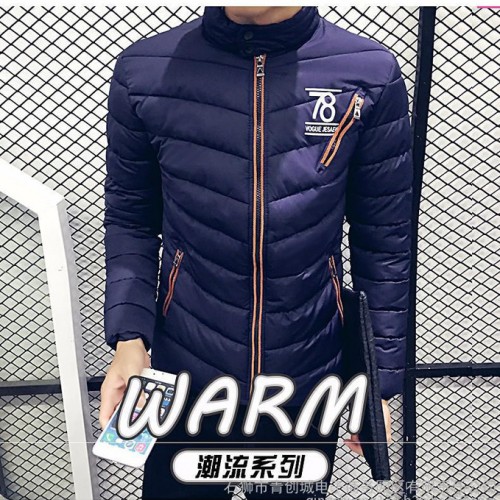 石獅青創城服裝批發  微信分銷平臺 服裝市場 2016秋冬季青年立領棉衣夾克羽絨服 男修身帥氣大碼韓版潮流休閑上衣外套