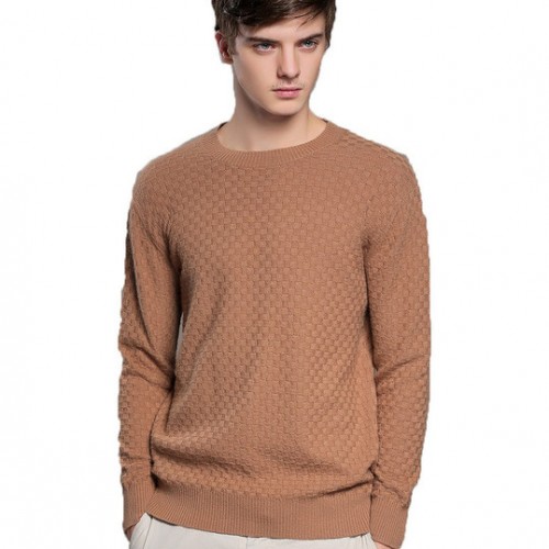 solely 茜歐莉男式羊絨衫圓領(lǐng)套頭羊絨衫男士 秋冬新款針織打底羊毛衫 休閑商務(wù)保暖百搭毛衣 SOL974506YZ