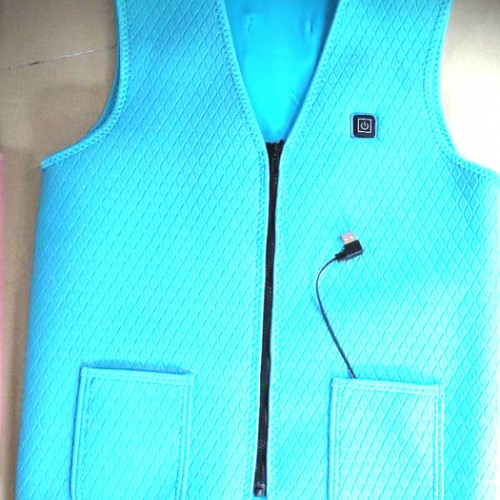 智能usb電加熱背心恒溫發熱馬甲保健 加絨衣服移動充電發熱衣冬季