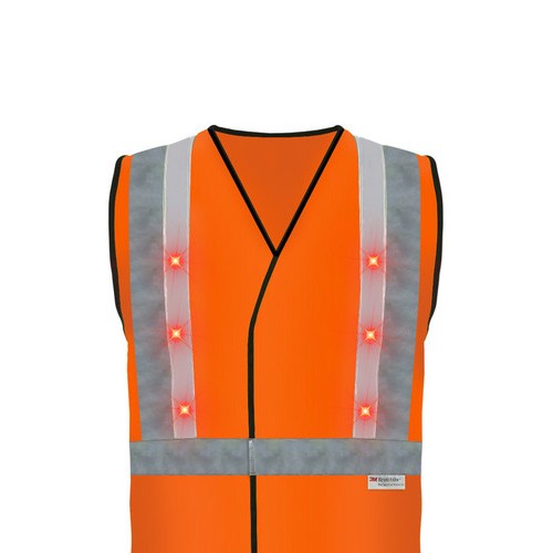 澳洲款 ROOBUCK羅巴克安全3M反光背心led高定制設計橙色批發礦用防爆交通運輸建筑戶外防護 led背心 安全馬甲