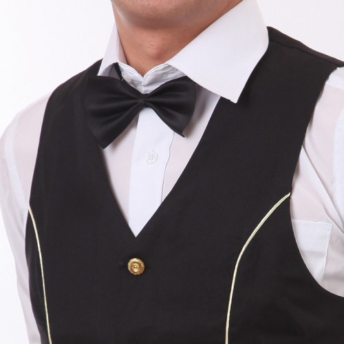 酒店工作服夏款 男女同款 KTV馬甲 飯店餐廳馬夾 酒吧服務員馬甲