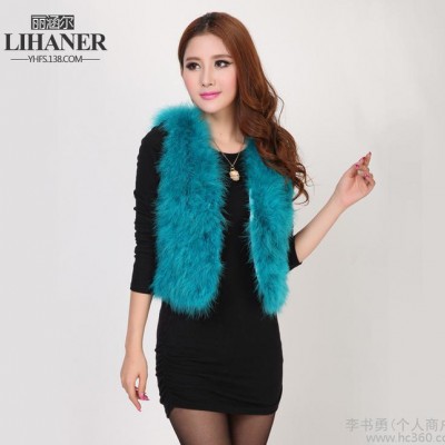 供應(yīng)【麗涵爾】2013秋冬女裝 **韓版氣質(zhì)短款純色** 馬甲女