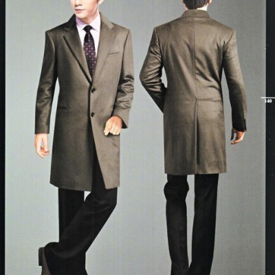 琪諾男士韓版修身中長款毛呢大衣 潮男呢子風衣 中長款立領外套