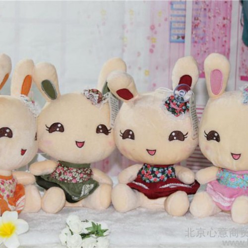 安吉拉兔子可愛穿裙子小兔子毛絨玩具公仔六一兒童節禮品團購批發