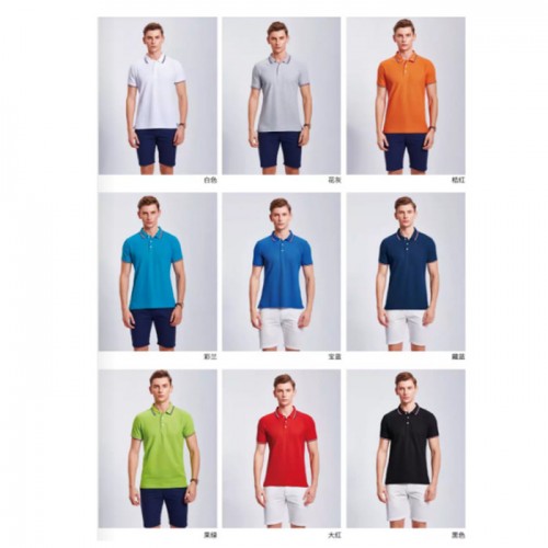 創新服裝 7518純色休閑T恤POLO衫 天津** **