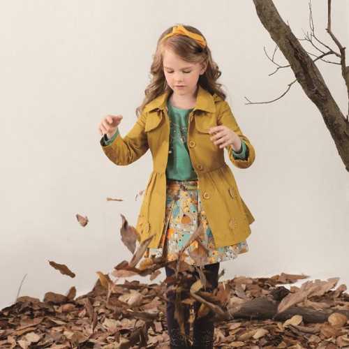 秋冬童裝女童風衣外套女中長款兒童上衣