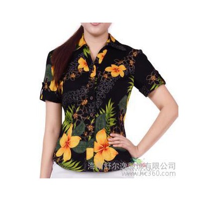 供應絲妮雅&酷哲顯瘦女士襯衫夏威夷風格襯衫
