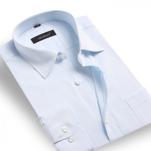 男士襯衫長袖修身春秋裝 商務紳士長袖翻領襯衫 男士休閑長袖襯衫