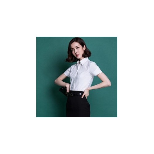 短袖修身 顯瘦百搭女襯衫