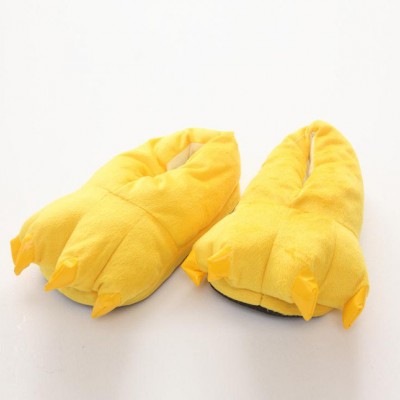 睡衣配套 卡通動物 可愛爪子 恐龍保暖毛絨五指鞋子【AQ13-000】