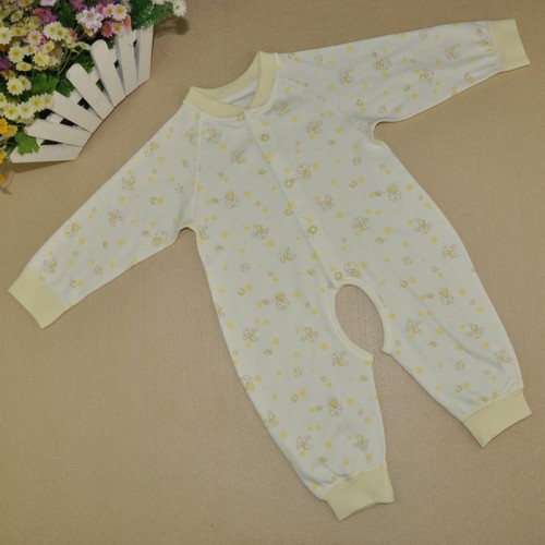 寶貝心干線(xiàn)兒童內(nèi)衣套裝寶寶開(kāi)襠內(nèi)衣褲嬰兒秋冬加厚連體睡衣衣服