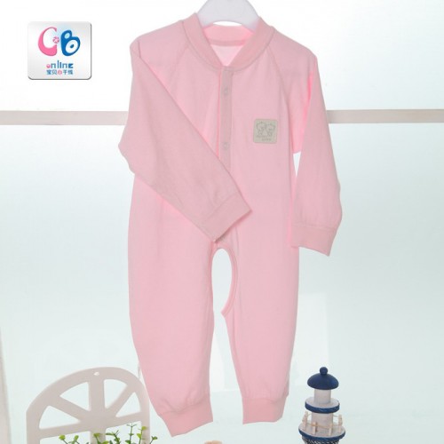 新款男女兒童內(nèi)衣褲套裝 寶寶開(kāi)襠嬰兒春秋加厚連體睡衣純棉衣服