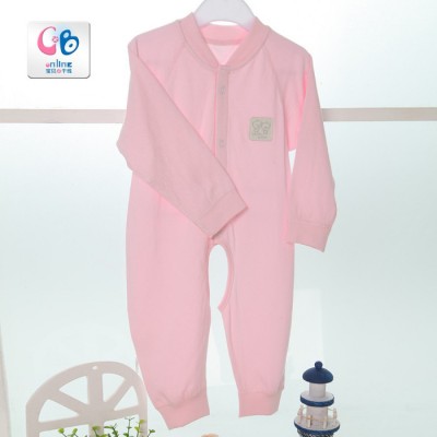 新款男女兒童內(nèi)衣褲套裝 寶寶開(kāi)襠嬰兒春秋加厚連體睡衣純棉衣服