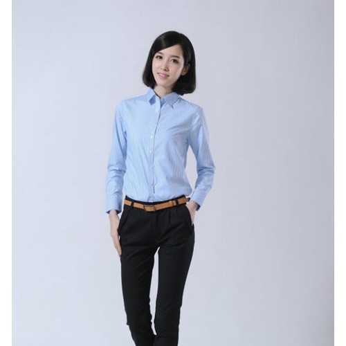 河南鄭州夏季辦公室文員裝/時尚氣質修身長袖襯衫/夏季襯衫定做加工批發