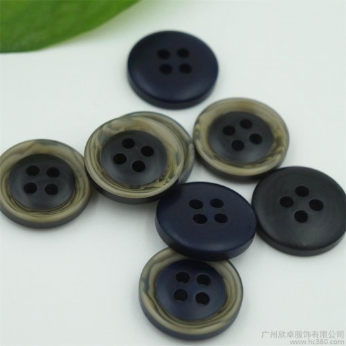 樹脂花紋鈕扣 男士四眼休閑襯衫扣 來樣可定做