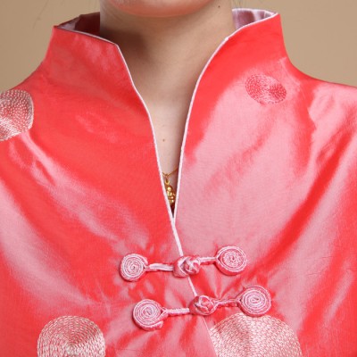 新款特價唐裝 女士 民族風上衣 茶藝師工作服 酒店工作服夏裝短袖