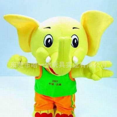 唐裝可樂熊毛絨填充玩具 企事業單位吉祥物促銷贈品禮品定制