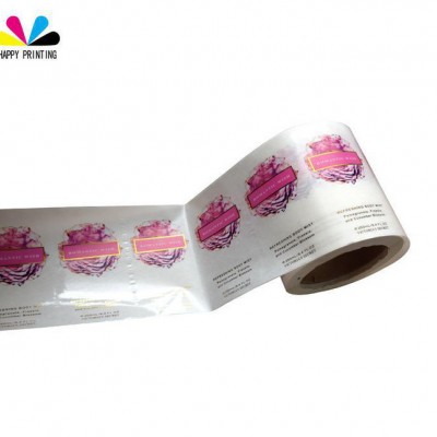 定制卷裝輪轉(zhuǎn)印瓶貼繞標(biāo)燙金不干膠