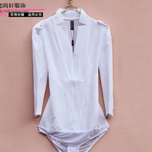 秋裝新款2014韓版雪紡女上衣打底衫七分袖V領拉鏈連體襯衫雪紡衫