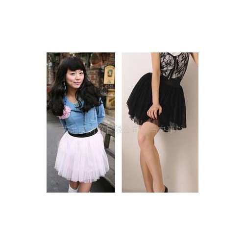 雙層網紗蛋糕裙 網紗裙 雪紡裙 半身裙 打底短裙