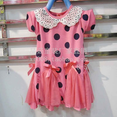 供應(yīng)星茹童裝星茹童裝童裝批發(fā)歐美學(xué)生衣服批發(fā)2013秋女童裝休閑棉質(zhì)薄長(zhǎng)袖連衣裙