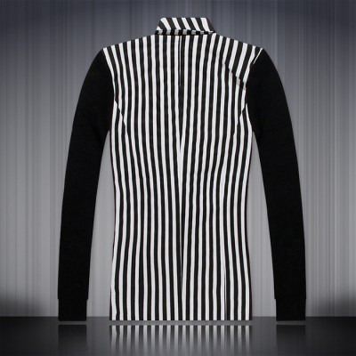 2015品牌男士休閑西裝時尚修身西裝領外套印花拼色潮男小西服