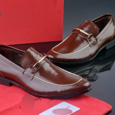 一腳登男商務(wù)皮鞋 環(huán)扣紳士男皮鞋 真皮西裝鞋（一件代發(fā)）