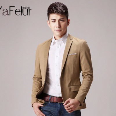 時(shí)尚修身西服定制 男士西服套裝西裝男修身韓版商務(wù)休閑正裝訂制