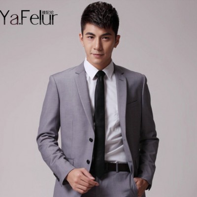 2015新款春秋裝韓版西服套裝男英倫風(fēng)紳士西裝修身職業(yè)裝禮服男