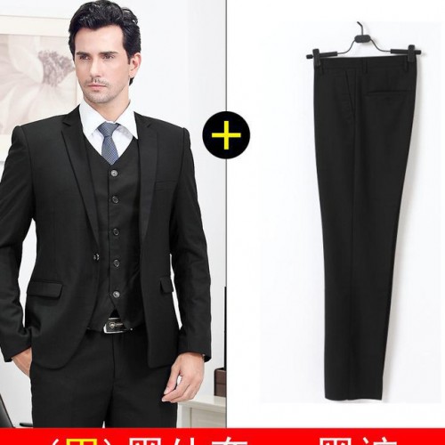 2016男士西服套裝西裝男韓版結婚商務男裝酒店婚禮職業正裝