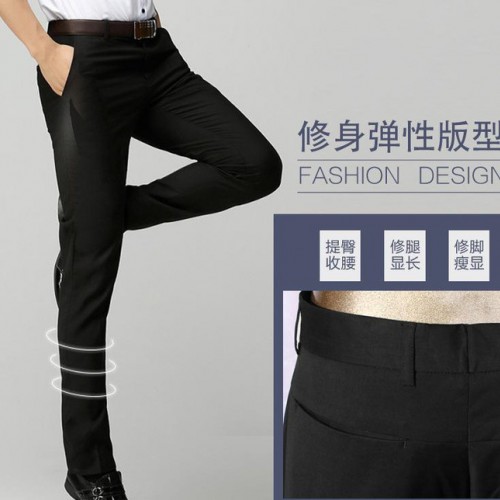 2016年秋季新款修身小腳免燙男裝彈力褲子西褲休閑商務男西褲