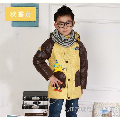 供應**2014年冬季童裝連帽羽絨服