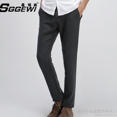 圣格威2015新款男式品牌男士休閑褲長褲 直筒修身薄款男褲子
