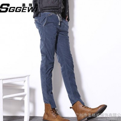 圣格威 2014秋冬燈芯絨男式休閑褲 男士休閑運動褲男褲子男裝清倉