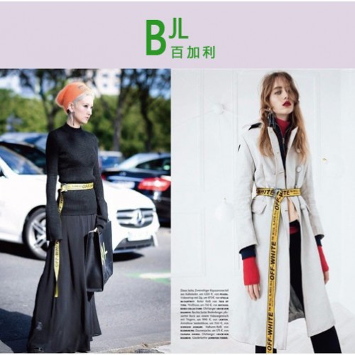 百加利bjl-A2 2017爆款字母OFF WHITE提花印花織帶雙環扣織帶