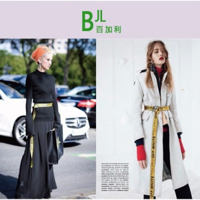 百加利bjl-A2 2017爆款字母OFF WHITE提花印花織帶雙環扣織帶