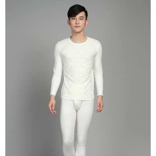 SZB-285男士圓領提花保暖套裝