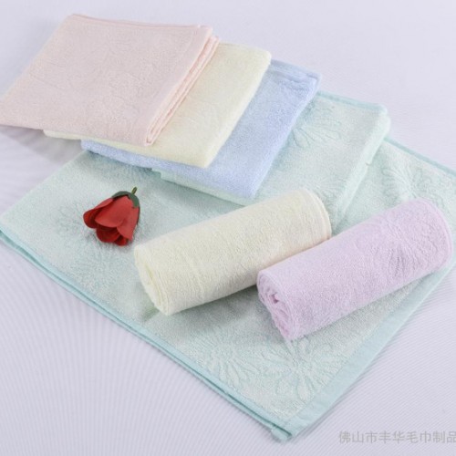 ** 柔軟抗菌竹纖維毛巾 竹纖維提花面巾