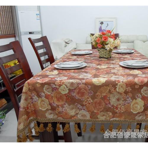 佰豪晟 ** 歐式風格桌布臺布 桌布布藝 草莓花邊提花臺布