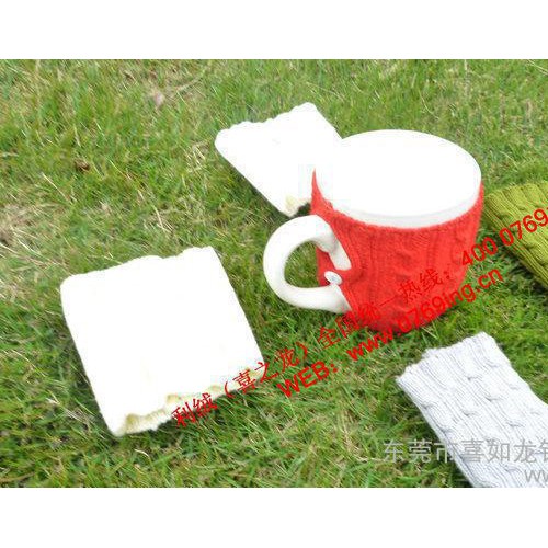 提花毛線酒瓶套，熱水袋套，扭紋杯套，茶壺套