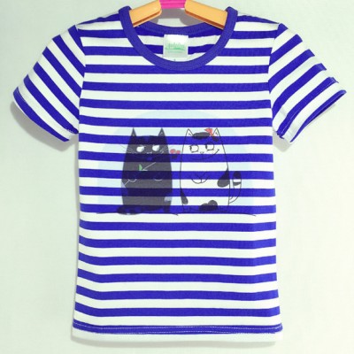 LUCKY TO FLY童裝彩條T恤