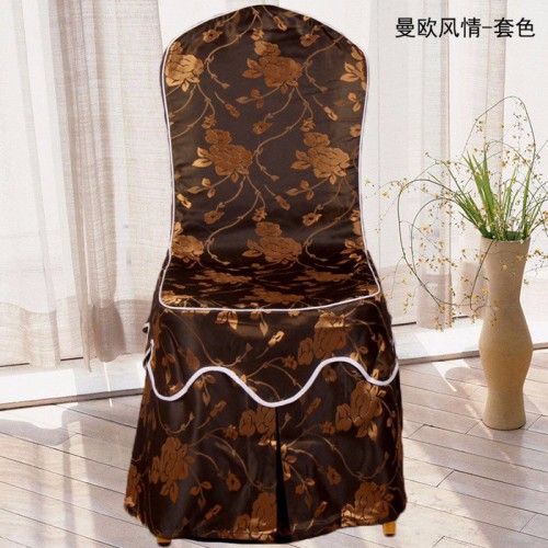 星級酒店桌布臺布桌椅套件餐椅套酒店餐館椅子套 提花滌綸椅套