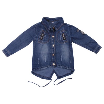 兒童裝女童中大童春秋裝新款燕尾式亮片風衣中大童牛仔外套上衣