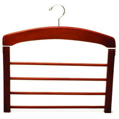 廠家 藍晨衣架 烤漆褲夾 多層木褲架 四層絲巾圍巾木衣架