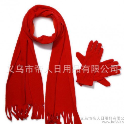 《開心布袋》廠家生產(chǎn)保暖抓絨搖粒絨圍巾手套帽子 保暖三件套